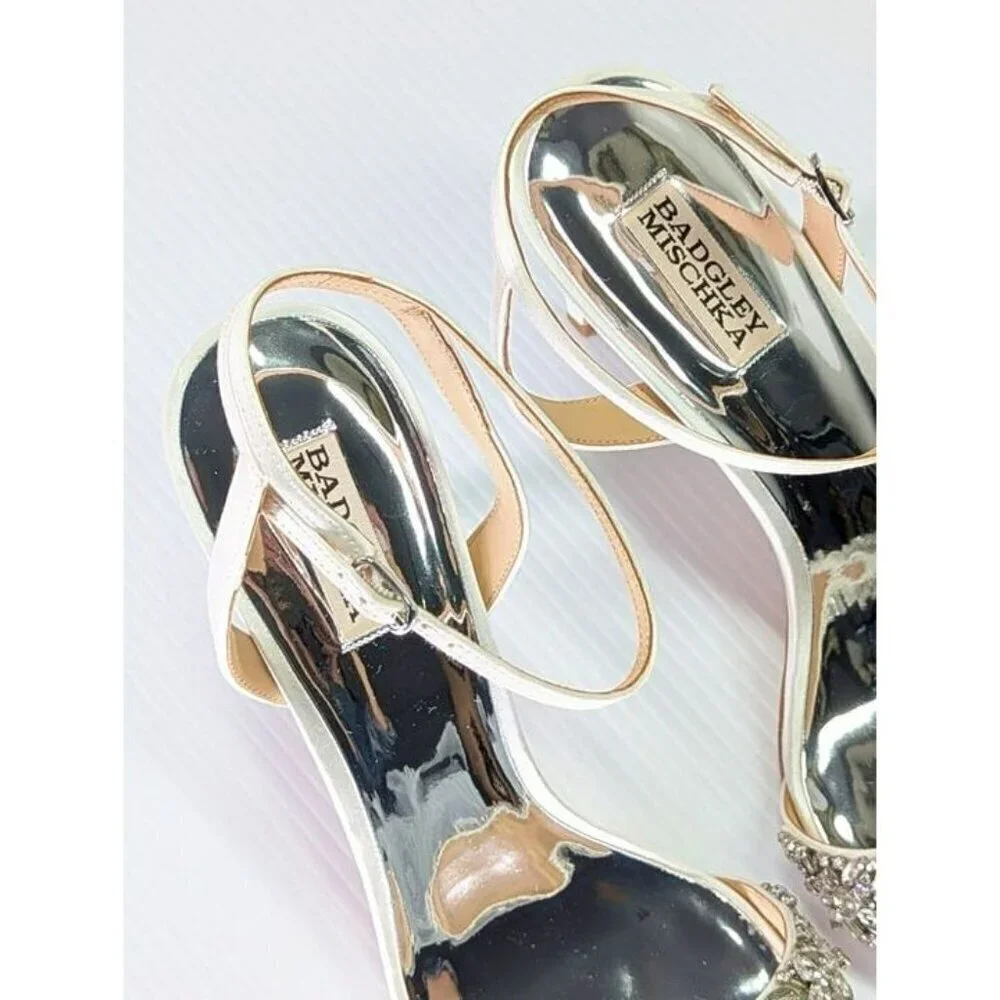 Badgley Mischka Women's Rider Ankle Strap High Heel Sandals Size 11 (MSRP $235)